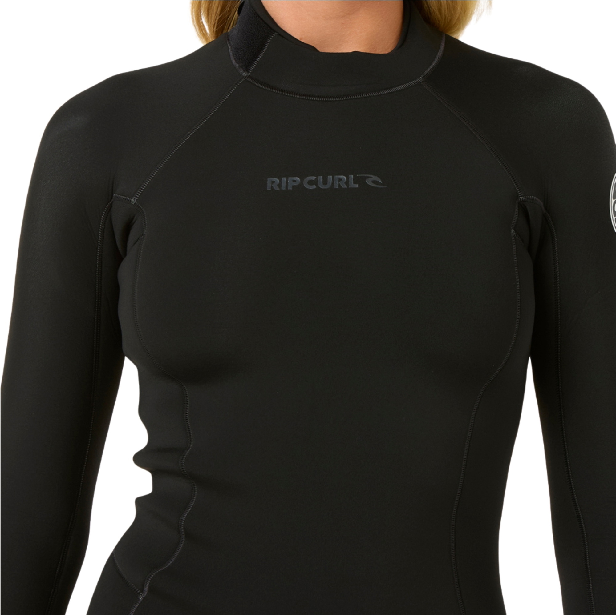 2026 Rip Curl Femmes Dawn Patrol 2mm Back Zip Manches Longues Printemps Combinaison Néoprène Combinaison Néoprène 142WSP - Black
